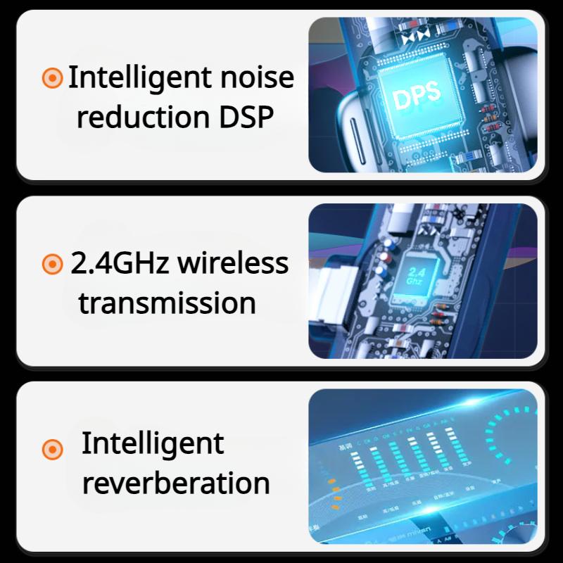 Wireless Lavalier Microphone Radio Reception Intelligent Noise Reduction Microphone Live Streaming Dedicated Equipment High-definition Microphone