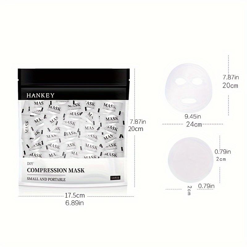 Compressed Face Mask, Disposable Facial Mask Paper, Hydrating Non-woven Facial Mask 100pcs/bag-1 Bag