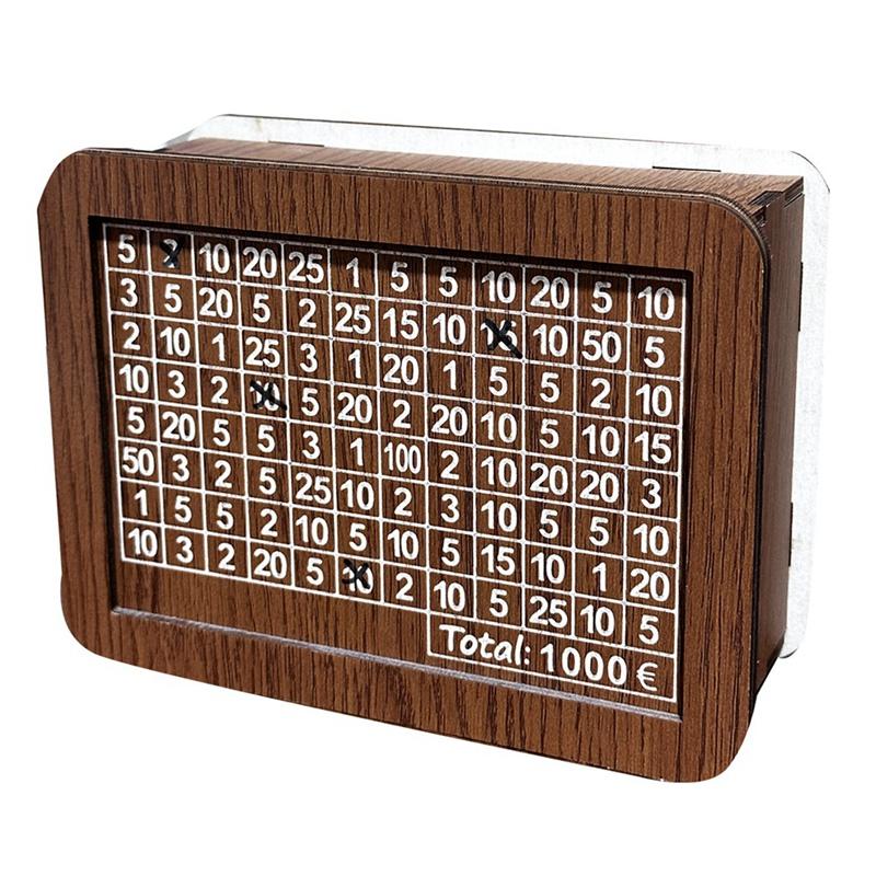 

1 Piece Retro Money Box Japanese Piggy Bank With Counter Coin Boxes As Shown Wooden Children Piggy Bank Budget,1000 Euros