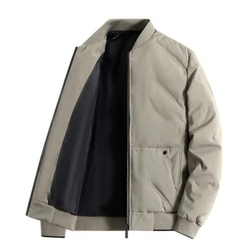 Pánská péřová bunda na podzim a zimu, baseballová péřová bunda, pánská lehká a tenká teplá ležérní bunda