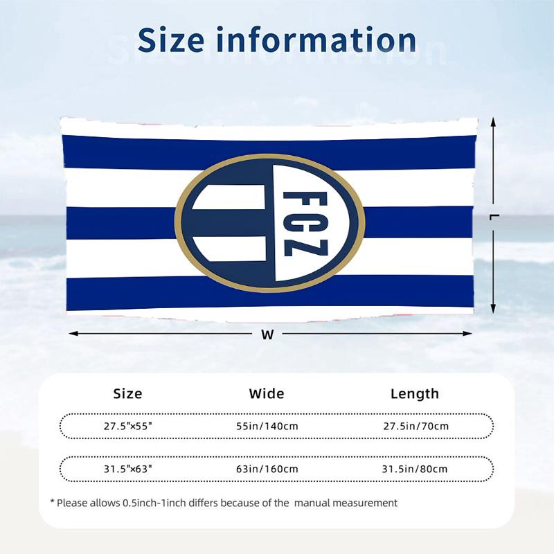 FC Zurich Beach towels also serve as bath towels summer essential a musthave for the outdoors the beach and the pool
