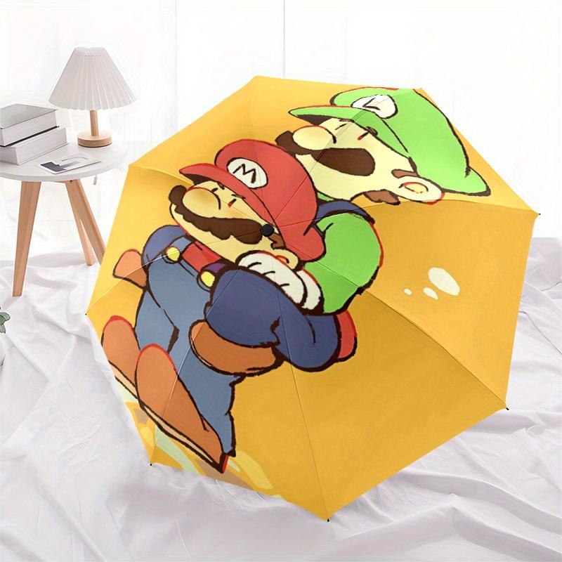 1pc Mario Automatic Umbrella with Folding Feature - Compact Travel Umbrella, Perfect Gift for Birthday, Christmas, 044