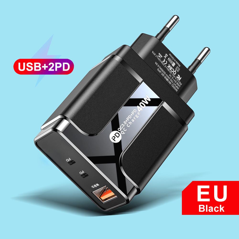 PD33W QC3.0 GaN Multi-Port Fast Charger - 9V/12V European Standard
