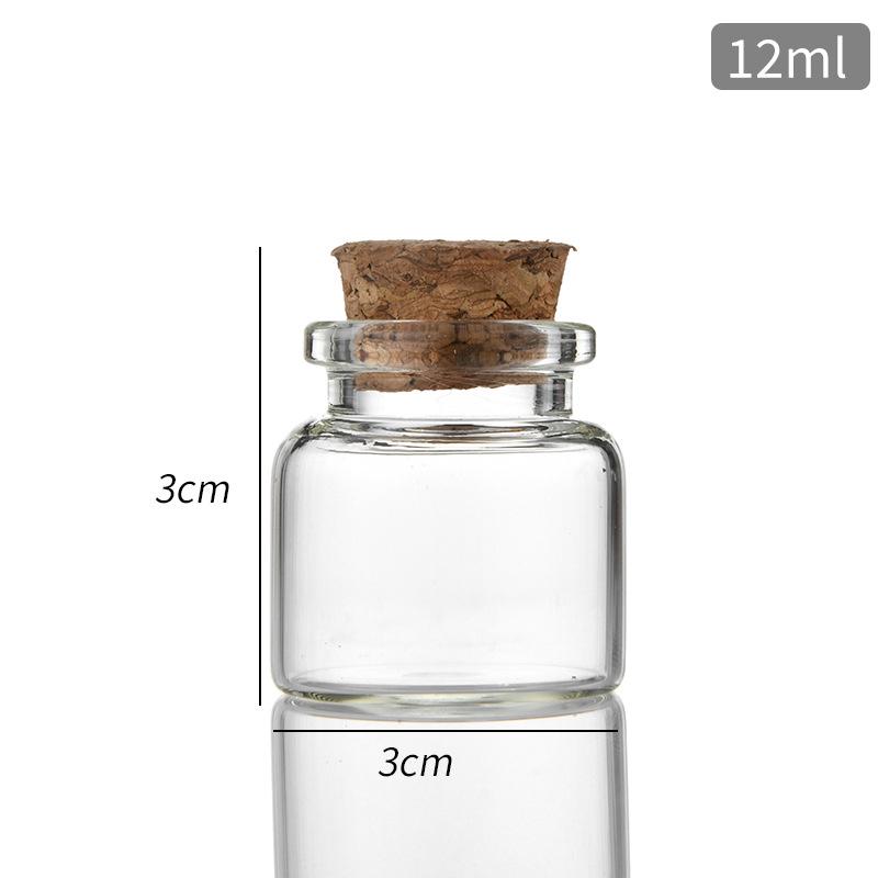30mm Bayonet Cork Glass Wishing and Message Bottle for Agarwood Tea or Reagents