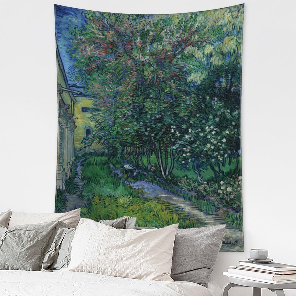 Umutsuzluk Güvesi Goblen Duvar Asma Van Gogh Yağlıboya Hippi Tapiz Sanat Estetik Oda Oturma Odası Ev Dekorasyonu