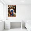 Vintage Girl Garden Chickens Tin Sign Metal Poster Whimsical Nostalgic Wall Decor for Home Cafe Bar, 8x12 Inch