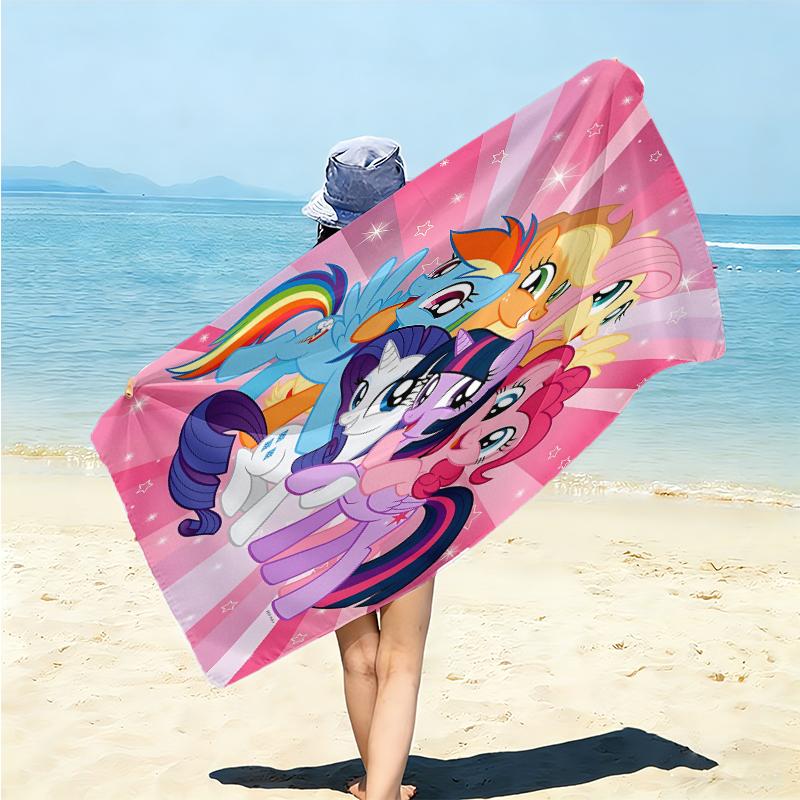 1Pc Little Pony Celebration Beach Towel Microfiber Beach Towel Thin Absorbent For Beach Swimming Yoga Bath Sports 0917116