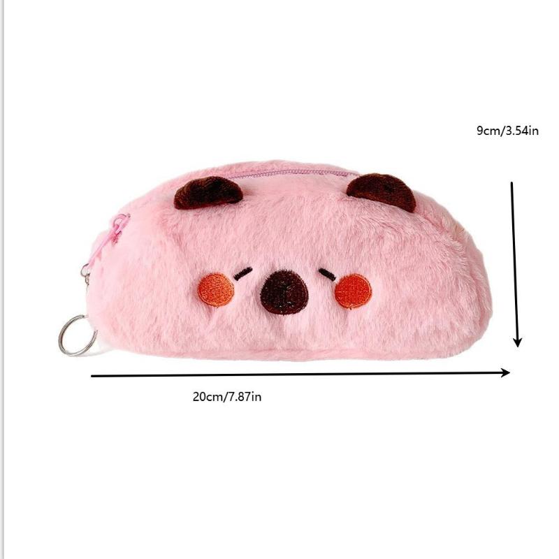 Cartoon Capybara Pen Bag Cute Pencil Case For Junior High School Students Desktop Storage Makeup Bag