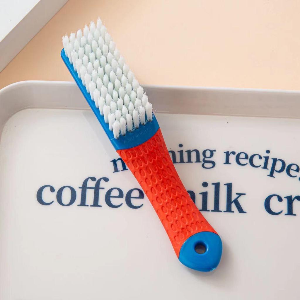 Nano Soft Bristle Shoe Brush with Extended Handle - Gentle on Shoes, Durable Cleaning, Perfect for Laundry and Dormitory Use.
