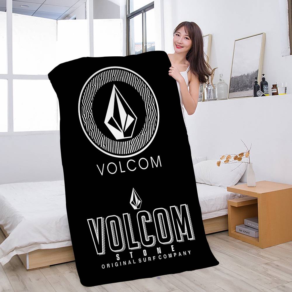 V-Volcoms LOGO Beach Towel Colorful Bath Towels For Girl Microfiber Quick Dry Sand Free Beach Yoga Spa Gym Pool