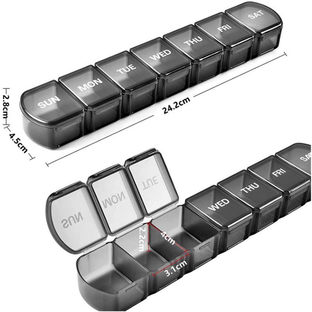Capsules Organizer 7 Days Pill Storage Box Mini Dispensers Medicine Boxes Travel Pill Case