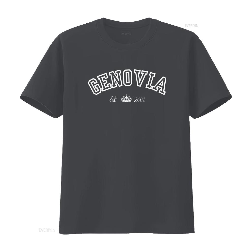 Princess Diaries T Shirt Genovia Crown Est 2001 for Her Sister Girlfriend Vintage Washed Fashion Stylish Unisex Versatile Soft
