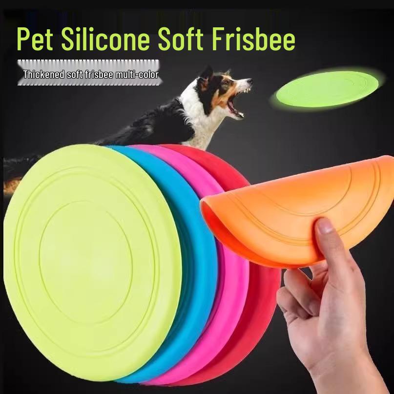 **Ponyi Dog Frisbee: Durable, Bite-Resistant Interactive Toy for Teething, Training, and Boredom Relief**