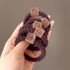 Elastico per Capelli a Scrunchie in Lussuosa Pelle Nera - Elastico Durevole per Capelli da Donna