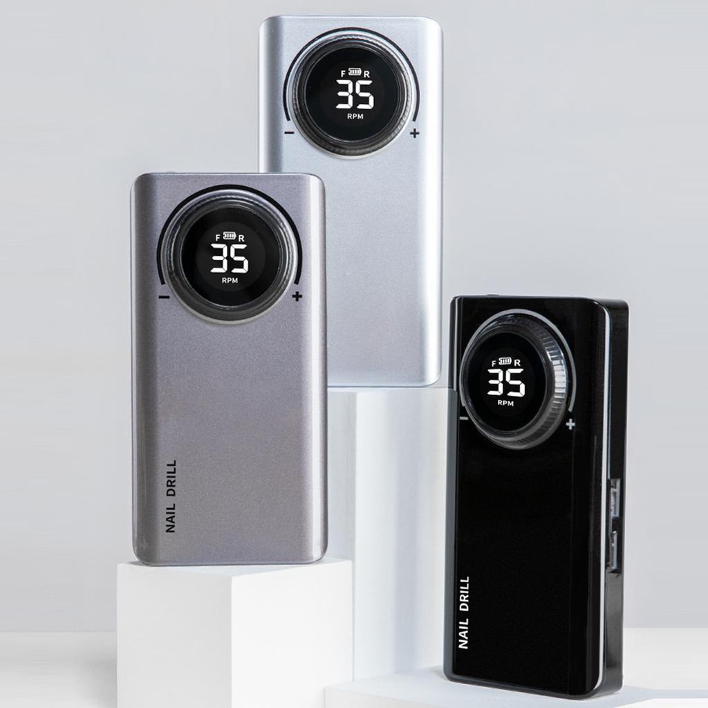 Professional 0-35000RPM Electric Nail Drill Machine for Acrylic Nails with 6 Drill Bits for Home Manicure Pedicure Use