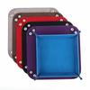 Game Hexagon Dice Rolling Folding Storage Tray Holder Creative Pu Leather Velvet Folding Tray Dice Mat Office Desktop Storage