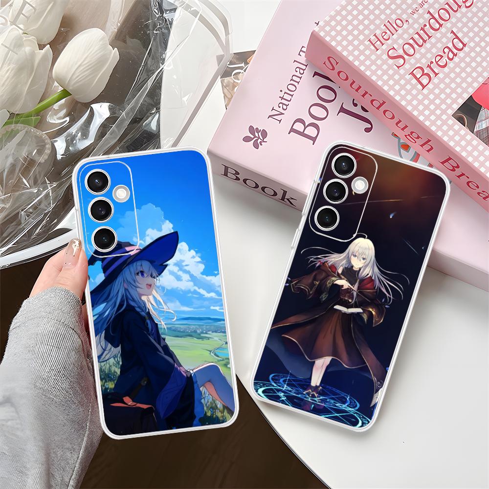 Wandering Witch Elaina Clear Mobile Phone Case for Samsung Galaxy S25 S24 S23 S22 S21Plus FE Ultra Colorful Cover