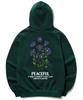 Blue Flower Bundle Graphic Hoodie - Green