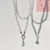 Multilayer Pearl Beaded Necklace White Pearl Pendant Accessory Detchable Pearl Choker  Women
