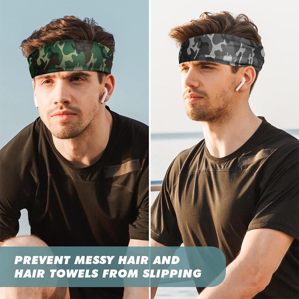 European & American Sweat-Wicking Antiperspirant Running Headband - Women's Sports Sweat-Absorbing Headscarf