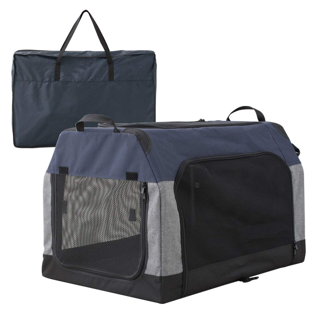 

EMOOR Pet Carrier Cage for Dogs and Cats, Foldable, Easy Assembly, Includes Storage Case, Pet Supplies