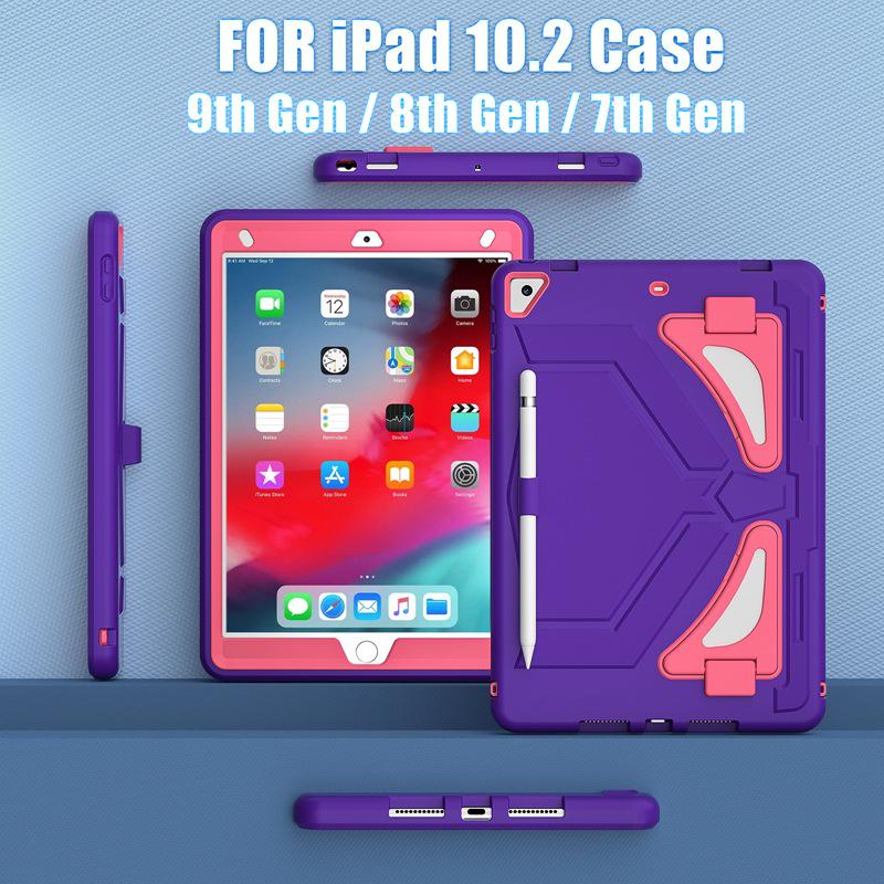 Black Panther iPad 10.2" Kids' Protective Case with Anti-Fall Silicone & PC Stand