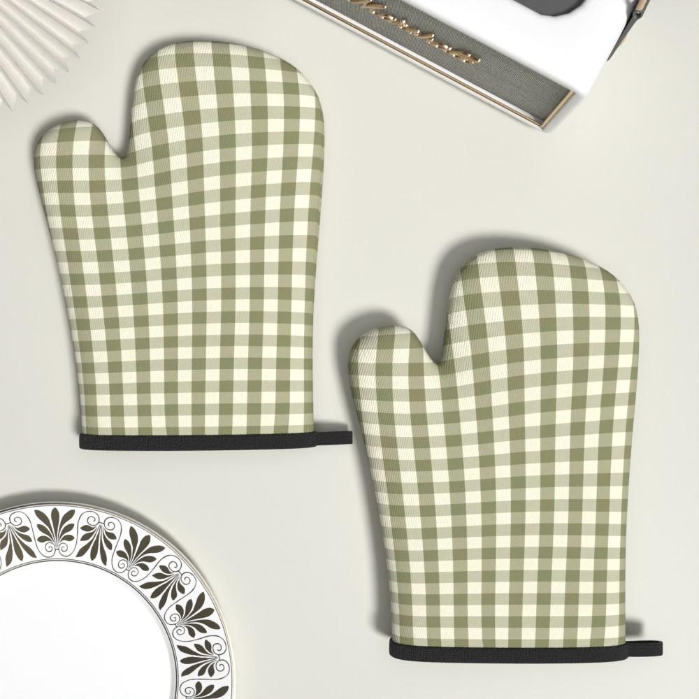 2PS 10.6*6.7In 2PStripe Pattern Oven Mitt2PS 2PSuitable for Kitchen Decoration Tough Build Cooking