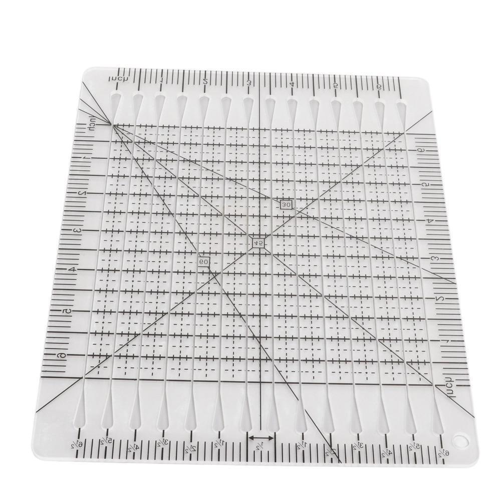 Black Grid Line Patchwork Ruler Accurate Scale Acrylic Sewing Ruler Fabric Cutting Ruler Sewing