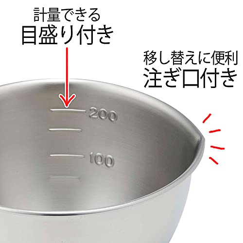 Shimomura Kikaku Mini Bowls, Set of 3, Made In Japan. Dishwasher Safe. Includes Measuring Marks and a Spout for Easy Preparation. Suitable for Condime