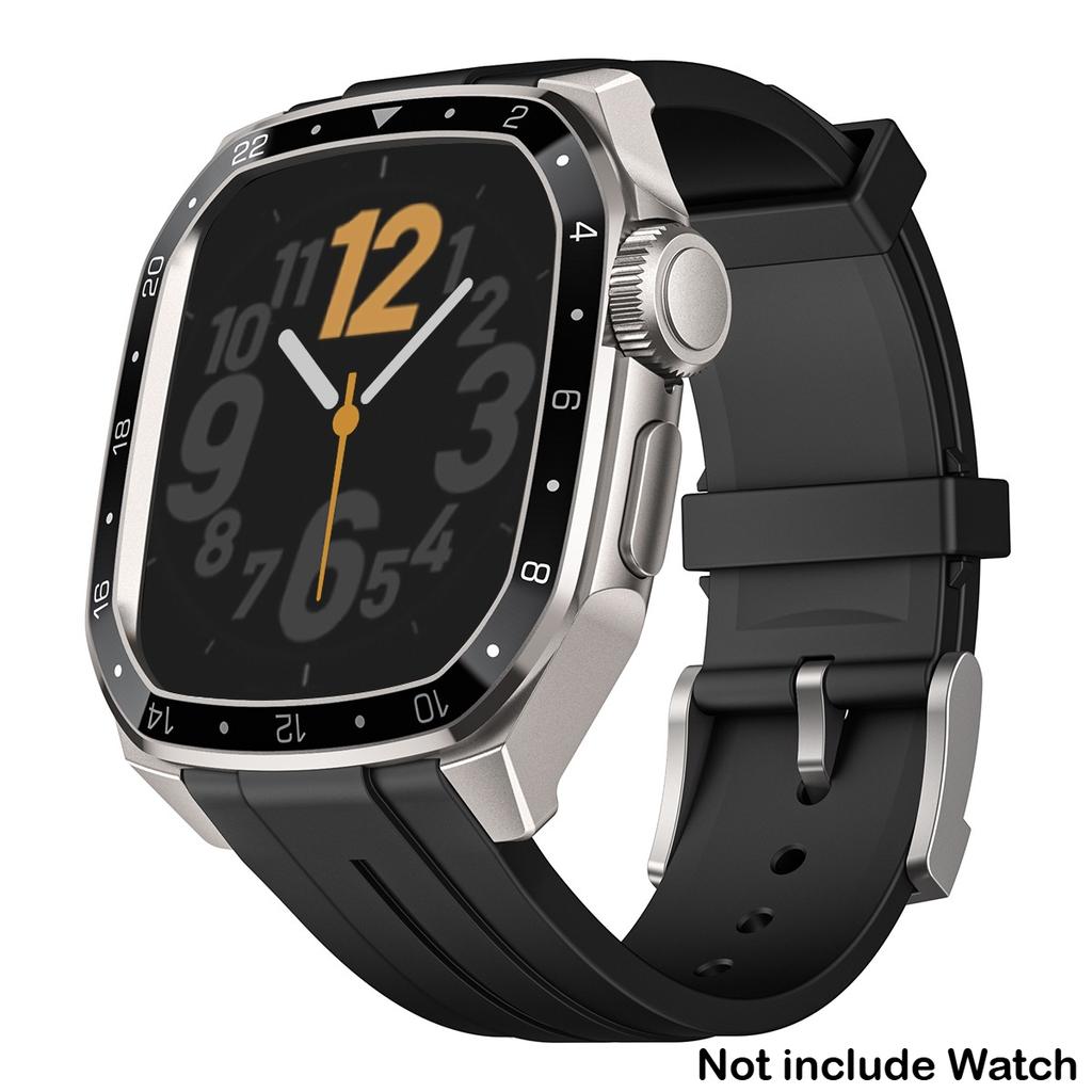 Luxury Carbon Fiber for Apple iWatch Series 11 10 46mm Modification Mod Kit Metal Frame Case for iWatch S11 10 46MM Case Strap