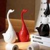 Cepillo para Inodoro Creativo de Cisne Limpieza del Hogar Base para Inodoro Mango Largo Juego de Cepillos de Limpieza Suministros de Decoración para Baño Regalo