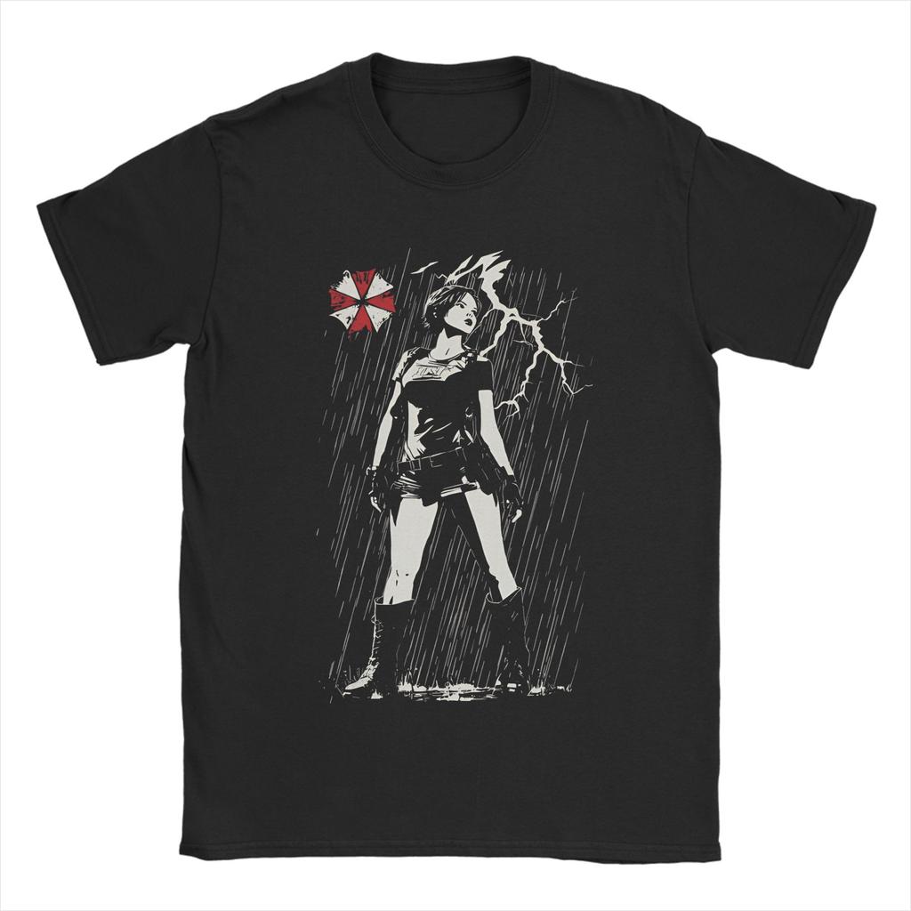 Jill Valentine TShirts for Unisex Funny Pure Cotton Tee Shirt Round Collar Short Sleeve T Shirts Party Clothing