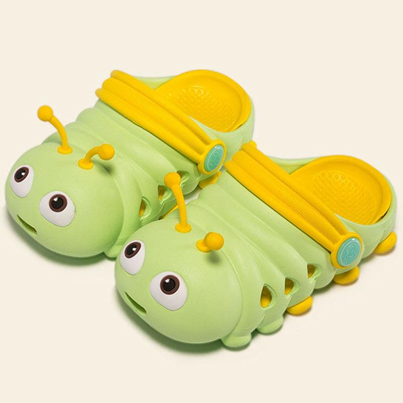 Children's Sandals Soft Toe-wrapped Lovely Cartoon Caterpillar EVA Non-slip Cozy Breathable Easy Washing Light Elastic Sandals