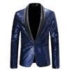 Men Sequined Blazer Casual Long Sleeve Suit Jacket