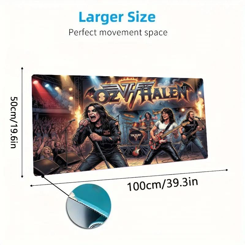 Van Halen Color Mouse Pad Large Gaming Table Cushion Non-slip Laptop Tablet Big Mousepad XXL Mat Mini PC Playmat With Lock edge