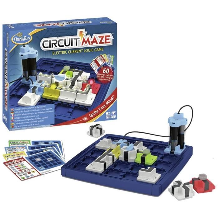 Jeu de casse tête - ravensburger - circuit maze - 60 cartes défis-solutions - mixte - intérieur - dès 8 ans