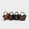 Vintage Woven Niche Design Bucket Bag 2025 Autumn New Style Basket Bag Elegant Versatile Handbag Shoulder Bag