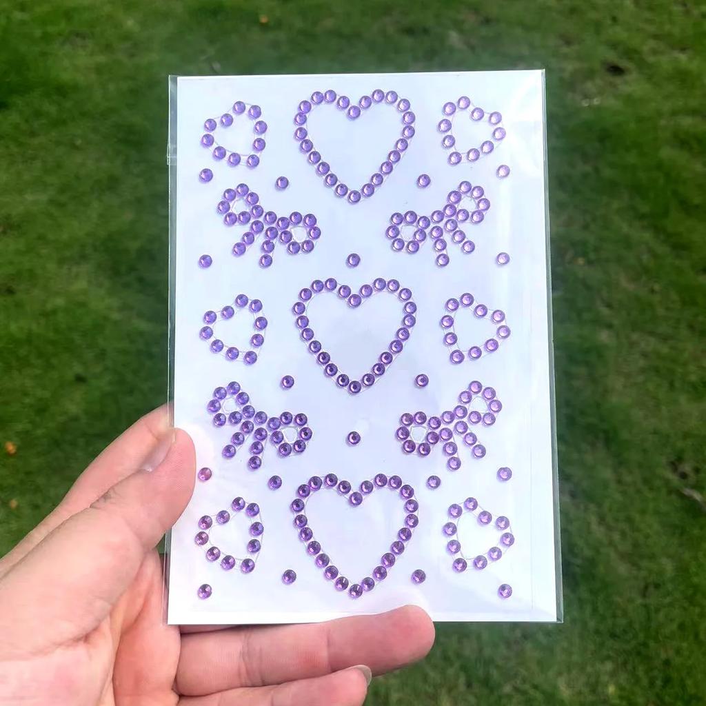 3D Star Heart Acrylic Crystal Stickers Kids DIY Decoration Self Adhesive Jewel Crafts Sparkly Rhinestone Stickers Girls Gifts