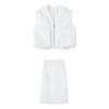 Women's Summer Cotton Workwear Vest & Skirt Set