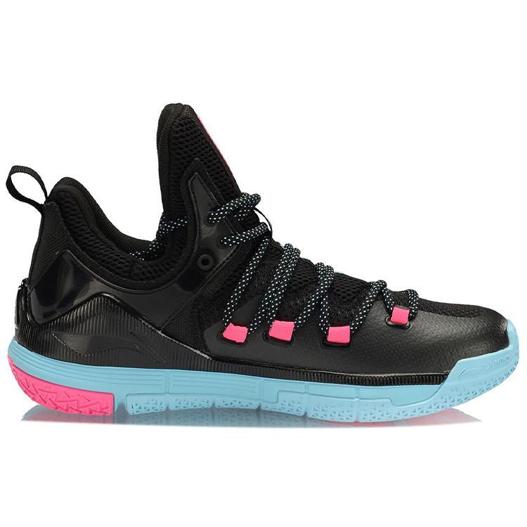 Li Ning 6th Person 2019 Basketball Shoes Men's Low top Black/Blue/Pink ABAP017-5