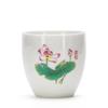 4 peças de xícara de chá de porcelana branca 145ml de alta capacidade tigela de chá de cerâmica pintada à mão xícara de meditação de viagem conjunto de chá chinês