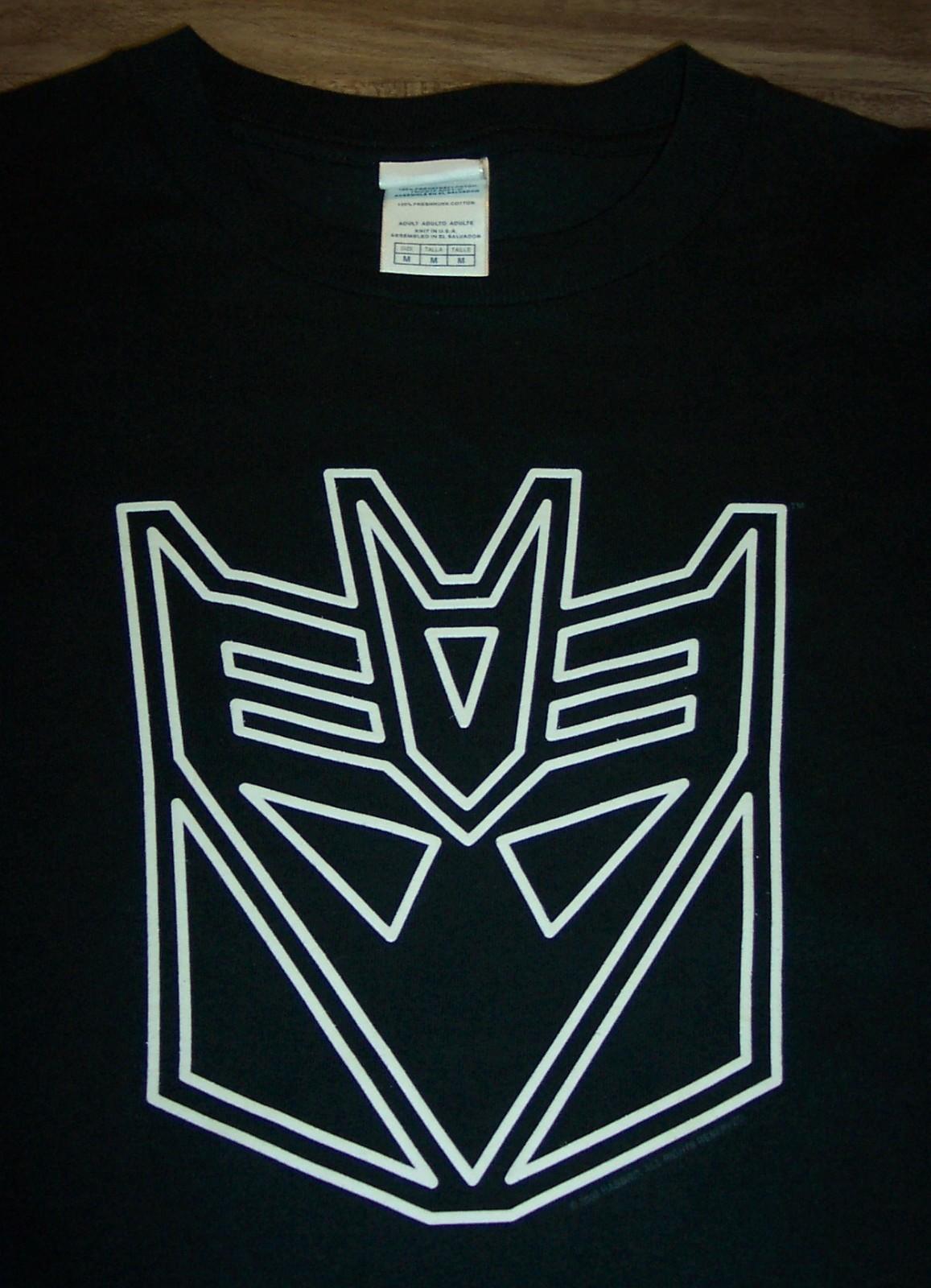 VINTAGE STYLE TRANSFORMERS DECEPTICON SYMBOL T-shirt 80 MENS MEDIUM NEW S