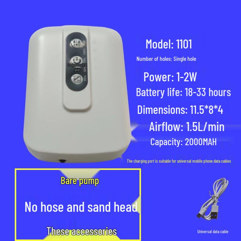 Portable USB Oxygen Pump for Fish Tanks and Outdoor Use