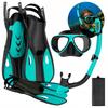 Diving Set Mask With Snorkel Fins For Swimming Sizes 38-42