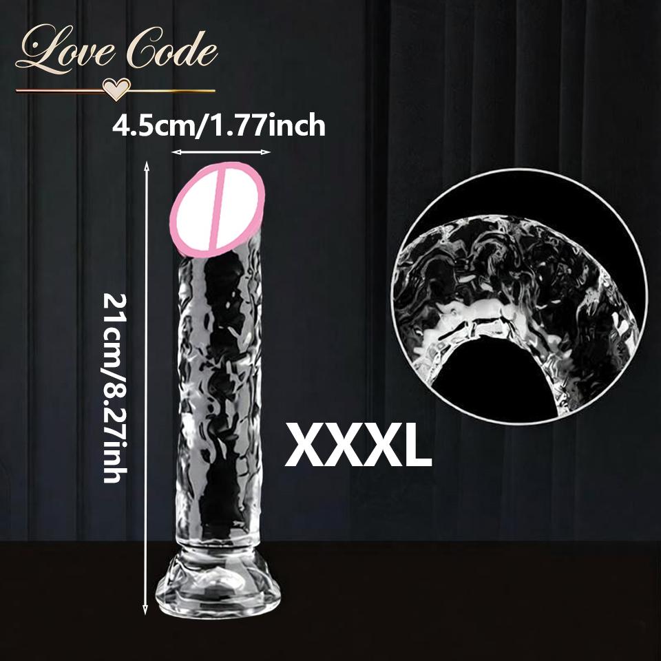 Transparent Dildo Suction Cup Jelly Dick Women Sex Toys Soft Masturbators Penis