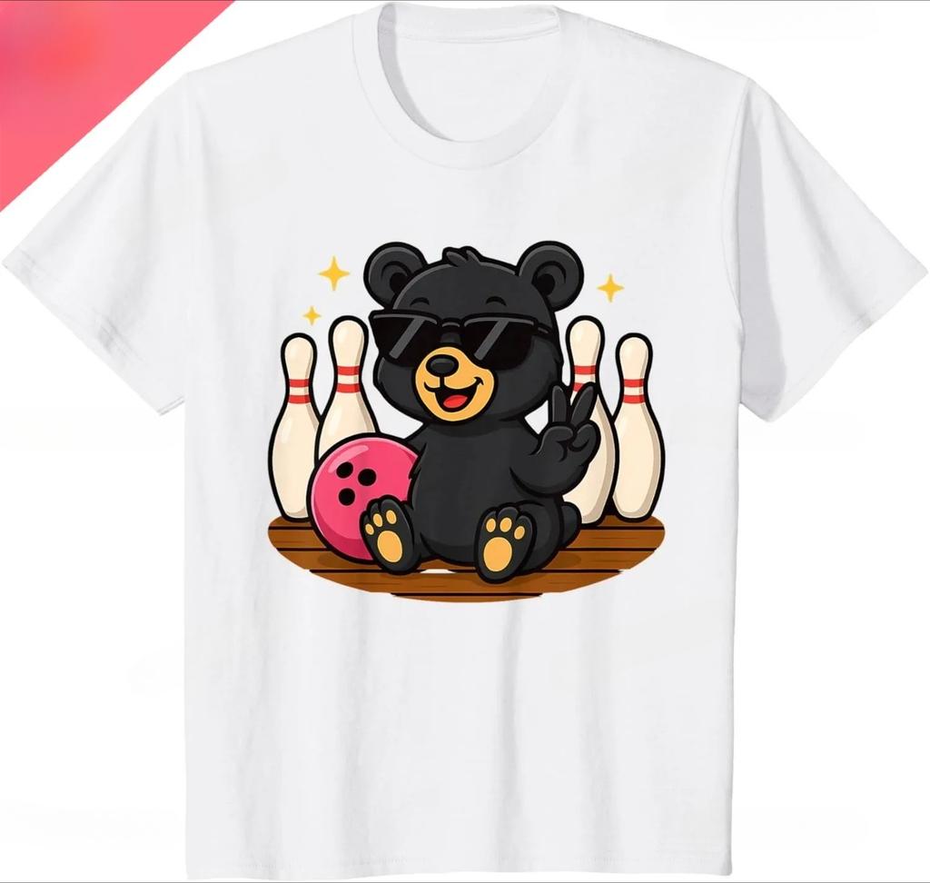 Funny Cat Bowling Shirt with Sunglasses Couple Style YK Summer Streetwear Top Women Clothing Fashion Summer Streetwear YK