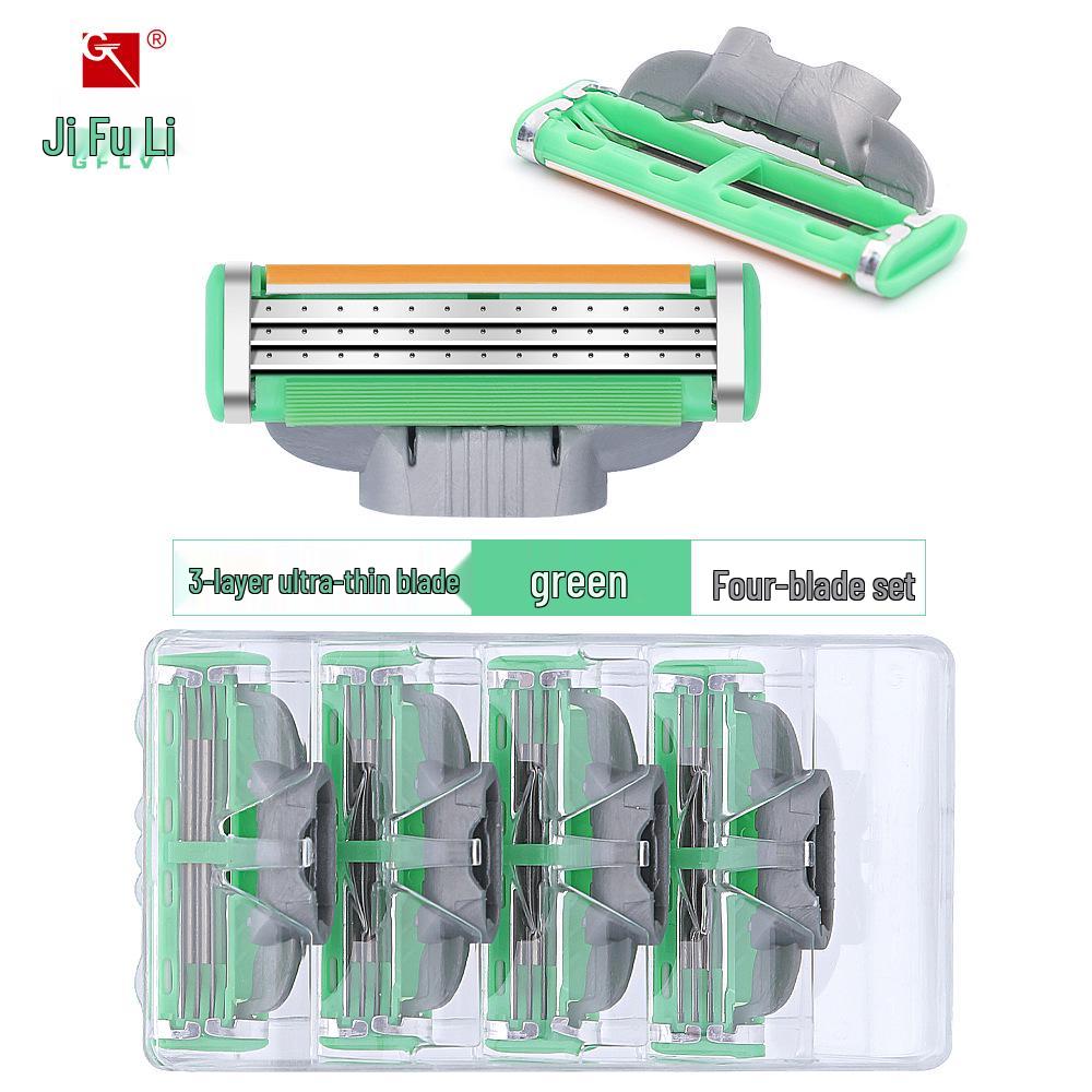 Gillette Triple Blade Men's Manual Razor with 4 Heads