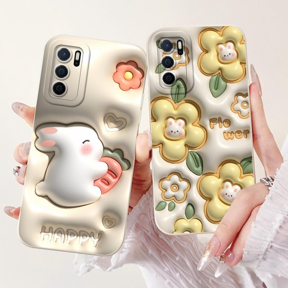 För Oppo A16 A16s A16k A16e Mobilskal Mjuk Matt Silikon Capa Oppo A54s CPH2273 Funda Gotisk Stil Tecknad Panda Baksideskydd