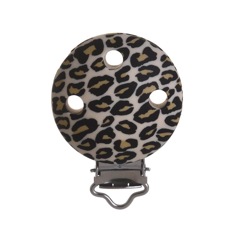 3 Stück 38x50mm Leopard Herzform Silikon Schnullerclip DIY Baby Zahnen Beißring Halskette Perlenwerkzeug Pflege Geschenk Zubehör