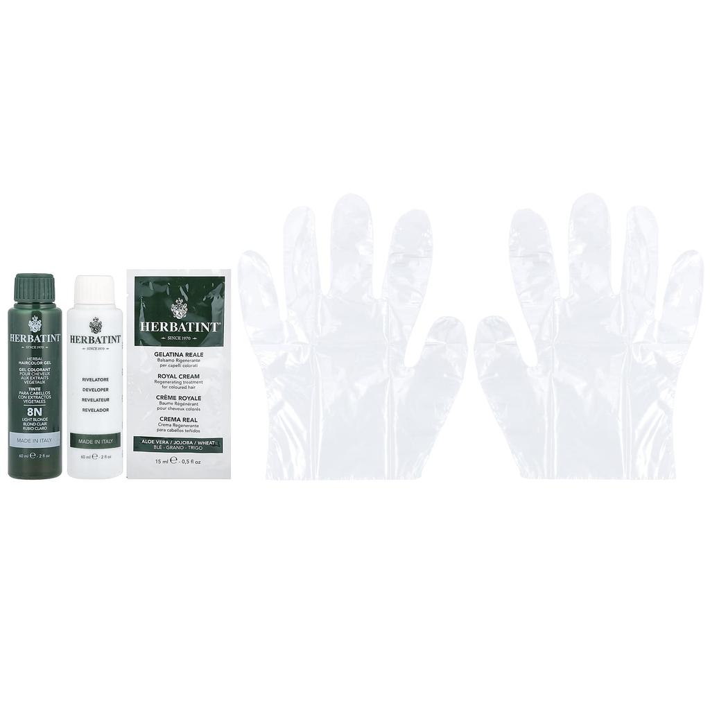 Herbatint Trwały żel koloryzujący, 8N, jasny blond, 4,56 fl oz (135 ml)
